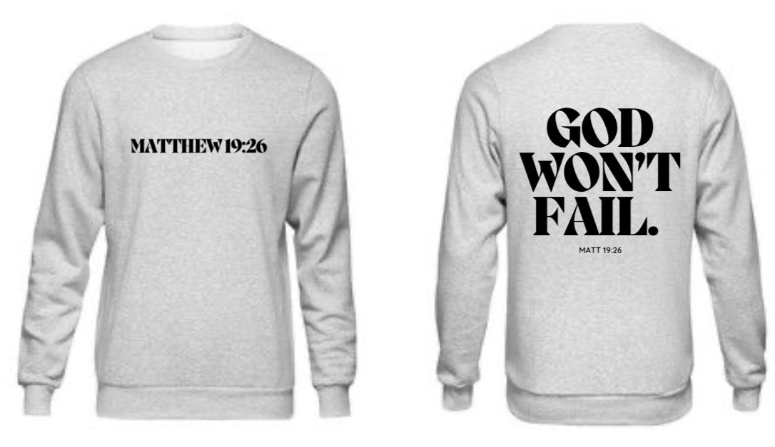 Matt 19:26 Sweatshirt