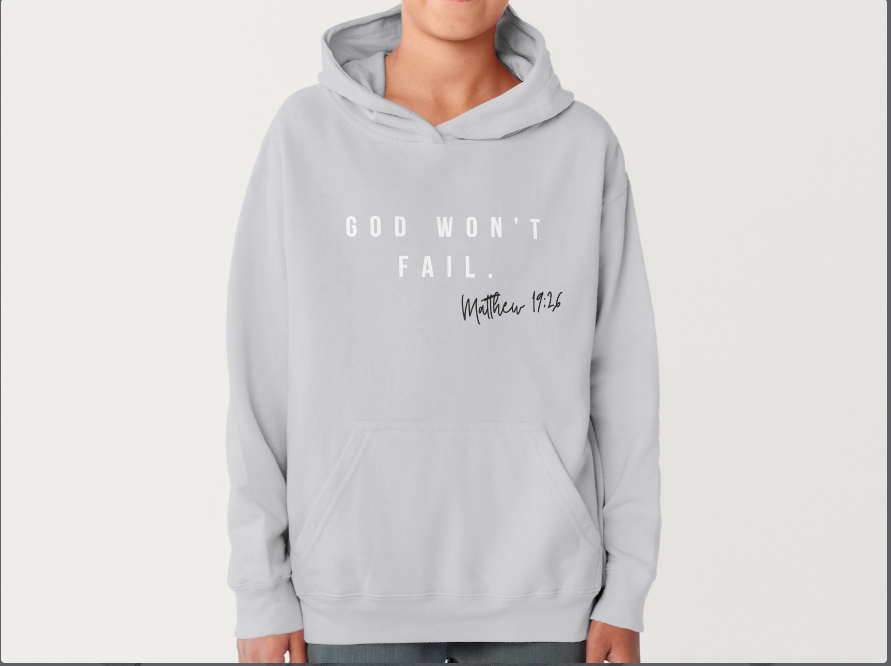 OG God Won't Fail Hoodie- Youth