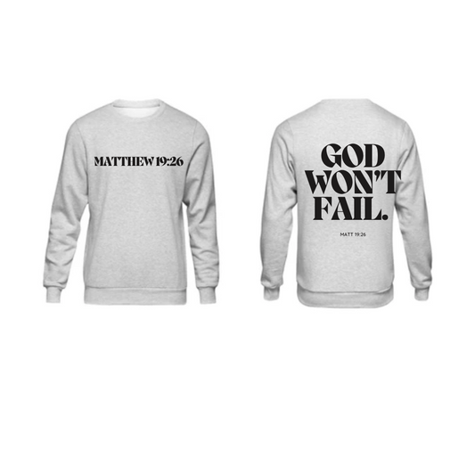 Matt 19:26 Sweatshirt