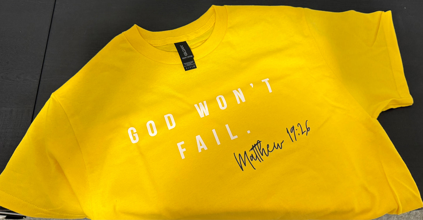 God Won't Fail Shirt - Kids