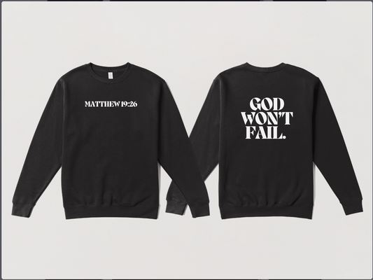 Matt 19:26 Sweatshirt